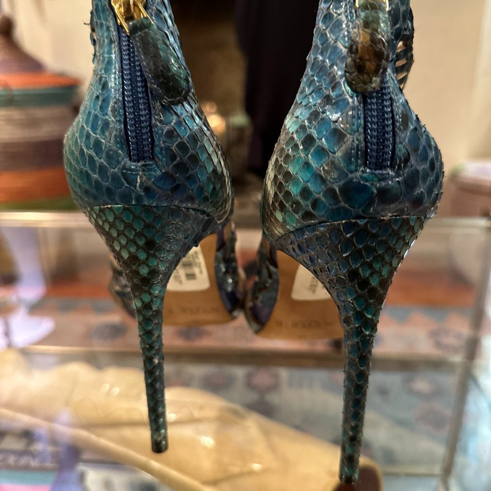 Alexandre Birman Laser Cut Python Booties - image 3